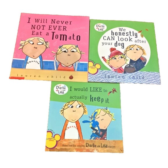 Lot of 3 Charlie and Lola Books~Lauren Child~Disney Playhouse Cartoon Series HTF - Picture 1 of 2